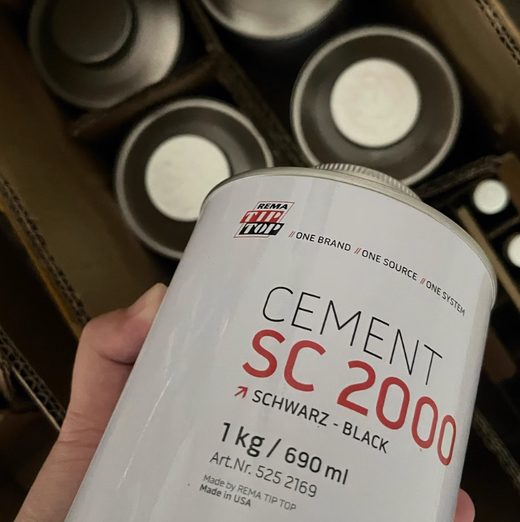 ZYX Rema Tip Top Top Xi măng BL Tyre 650 G 200g Sửa chữa hộp đựng TIN Hợp chất Vulcanisation Xi măng Công cụ xi măng đặc biệt